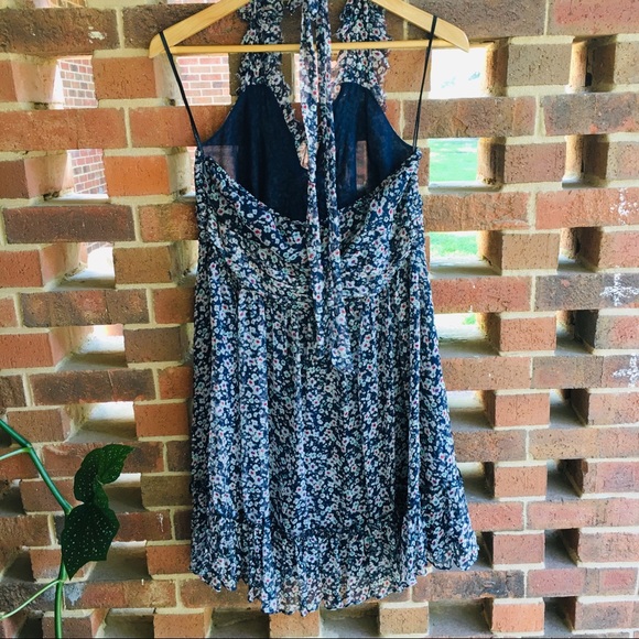 MM Couture by Miss Me silk floral printed halter dress size large - Picture 9 of 9